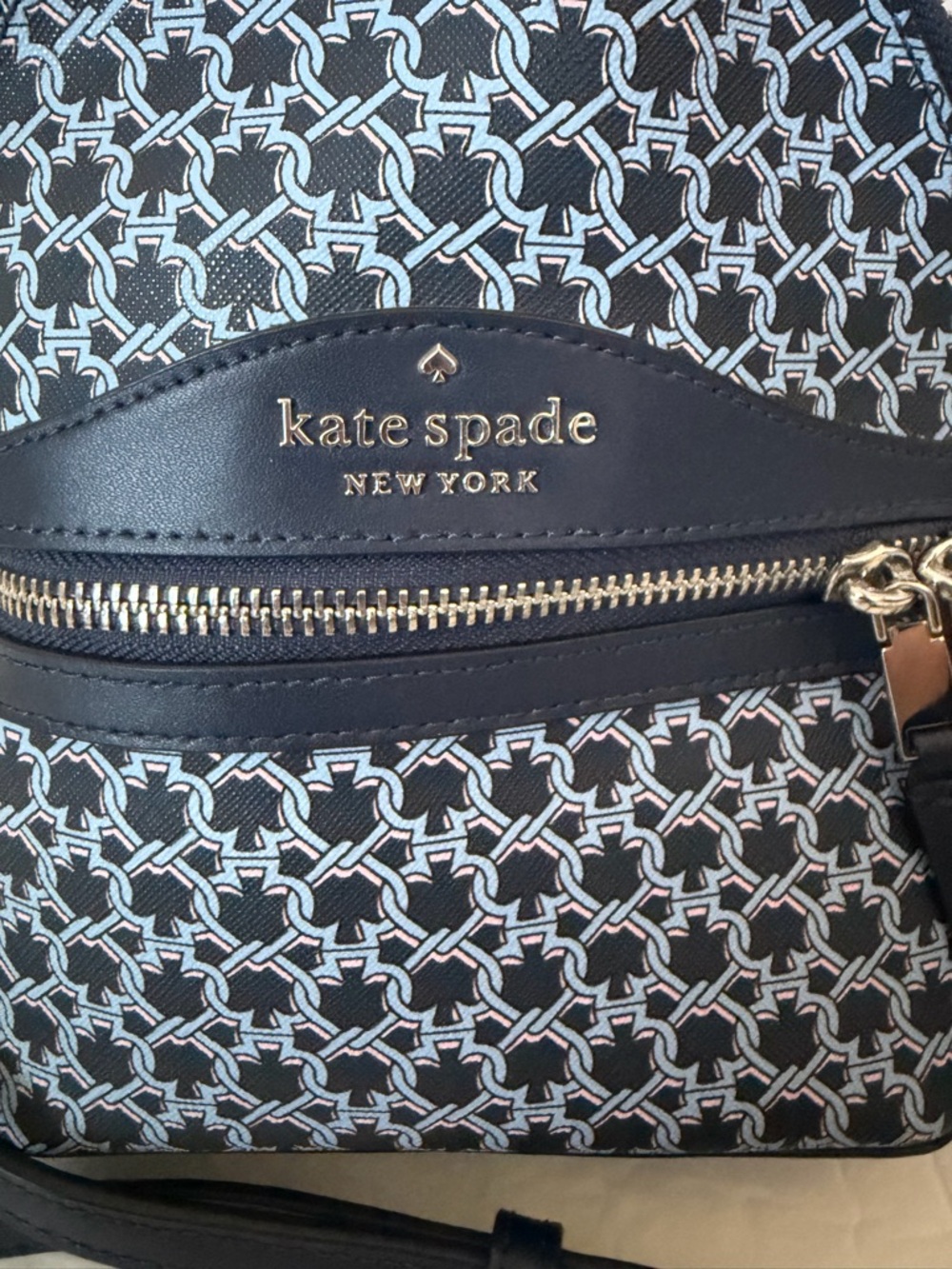 Kate Spade Spade Link Mini Convertible Backpack Blue NWOT - Picture 4 of 11